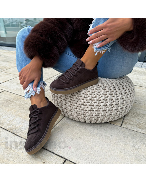 Hnědé semišové tenisky-322629-20