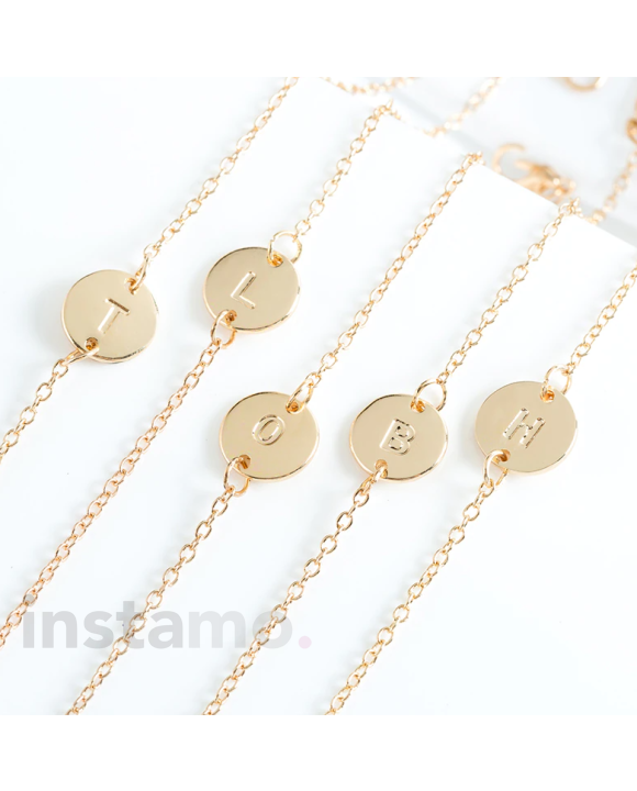 Dámský pozlacený náramek s písmenkem-233071-20