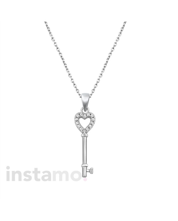 Stříbrný náhrdelník klíč-292855-20