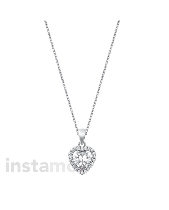 Stříbrný náhrdelník srdce-292856-20