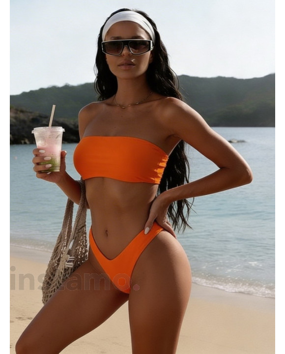 Oranžové dvoudílné plavky-325869-20