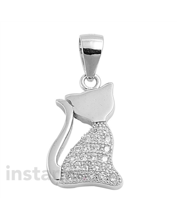 Stříbrný přívěsek kočka-292821-20