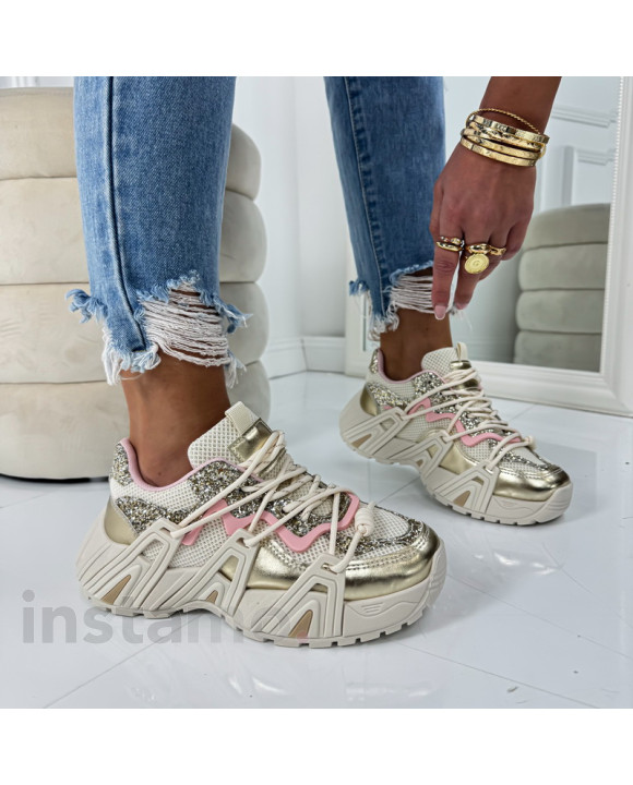 Béžovo-zlaté tenisky-324872-20