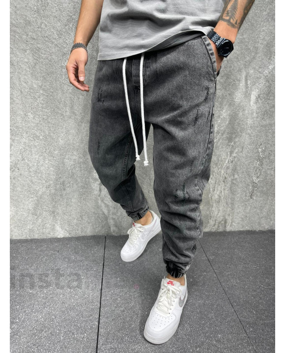 Šedé džíny v pase na gumičku-255321-20