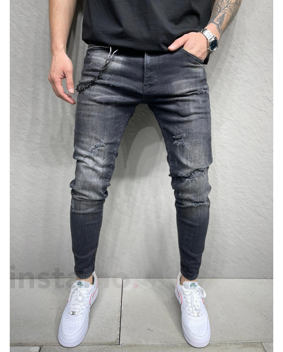 Černé potrhané džíny-268504-20