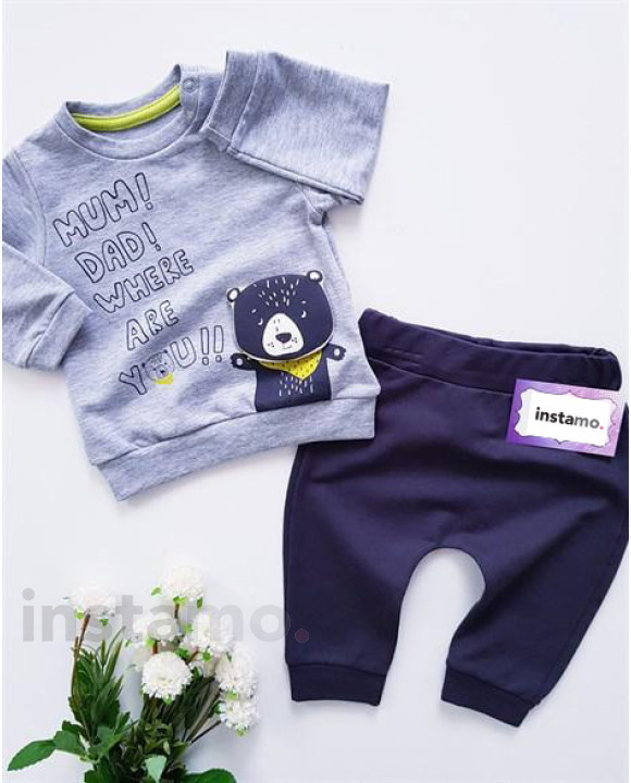 Šedá dvojdílná bavlněná souprava-248688-20