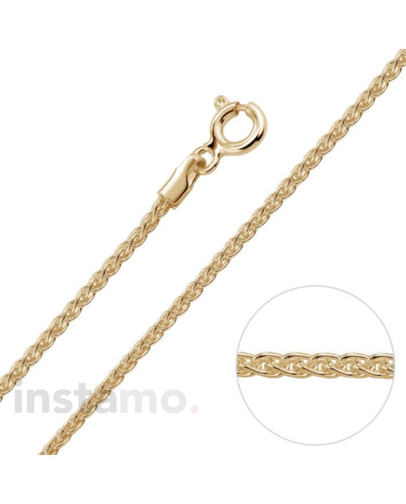 Stříbrný řetízek pozlacený růžovým zlatem-235682-20