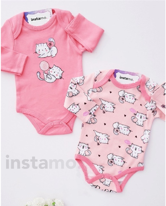 2-dílné bavlněné růžové body-258824-20