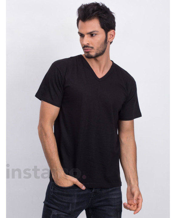 Černé bavlněné tričko-244102-20