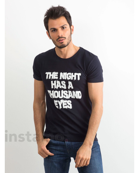 Černé bavlněné tričko-244045-20