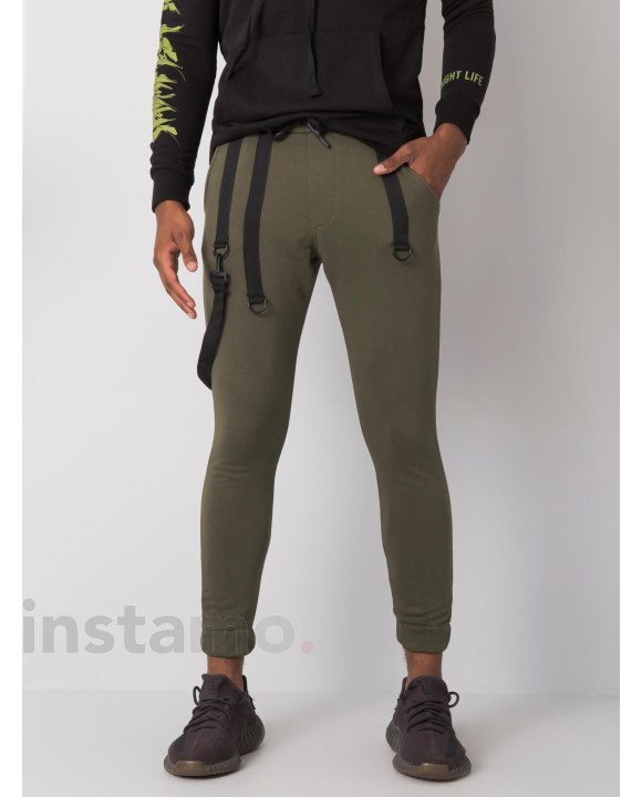 Zelené bavlněné tepláky-253278-20