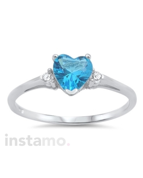 Strieborný prsteň srdiečko