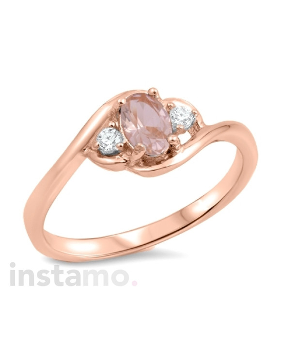 Strieborný prsteň s kamienkami