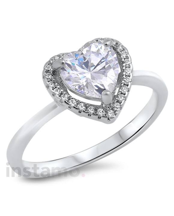 Trblietavý strieborný prsteň