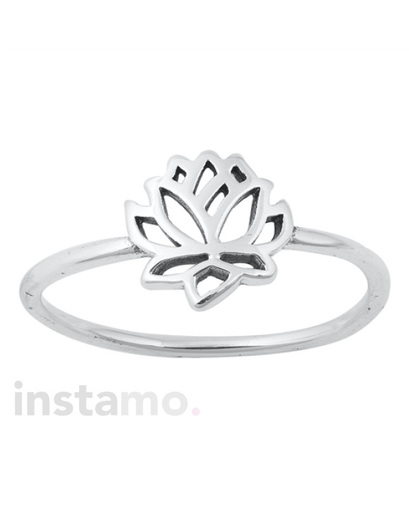 Stříbrný prsten lotosový květ-221536-20