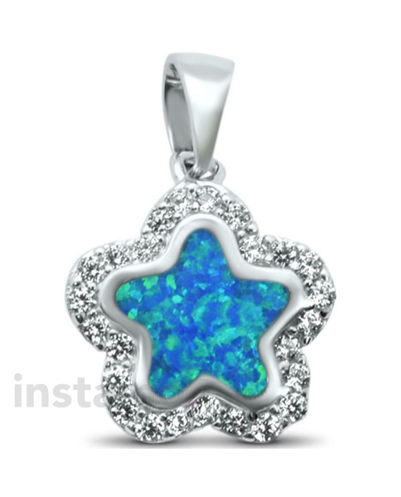 Stříbrný přívěsek s opálem hvězda-257335-20