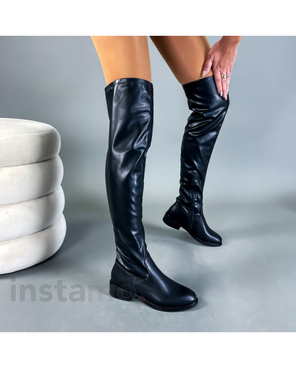 Černé vysoké kozačky-278049-20