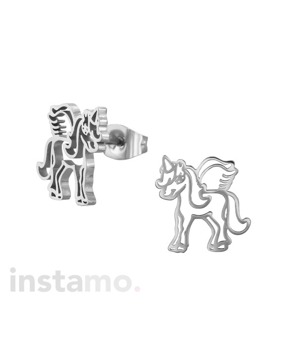 Ocelové náušnice jednorožec-313679-20