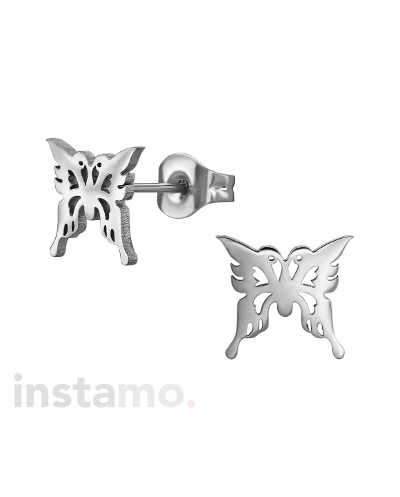Ocelové náušnice motýl-313680-20