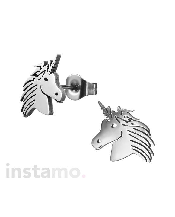 Ocelové náušnice jednorožec-313686-20