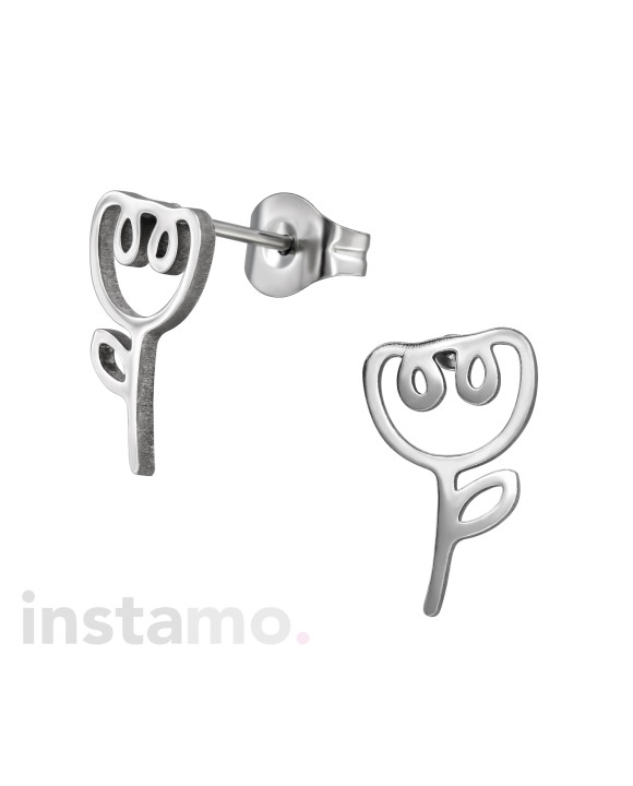 Ocelové náušnice tulipán-313688-20