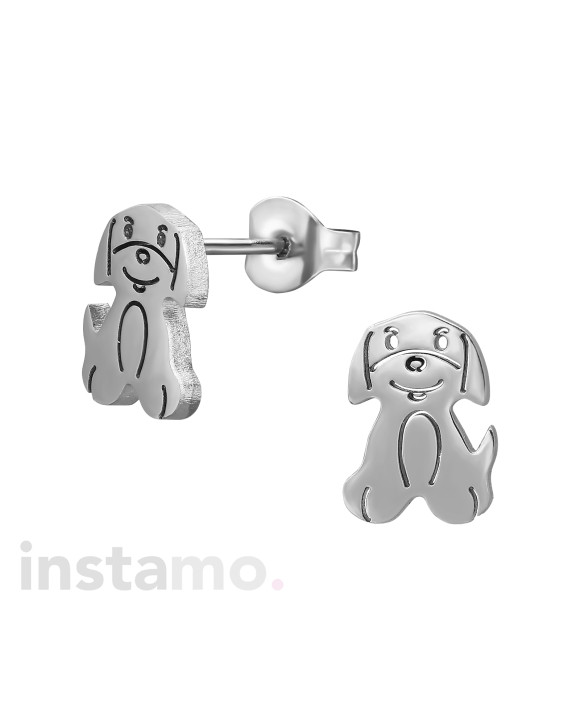 Ocelové náušnice pejsek-313677-20