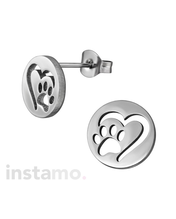 Ocelové náušnice tlapka-313692-20