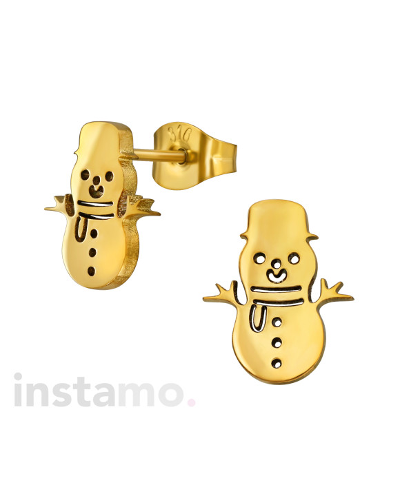 Ocelové náušnice sněhulák-313694-20