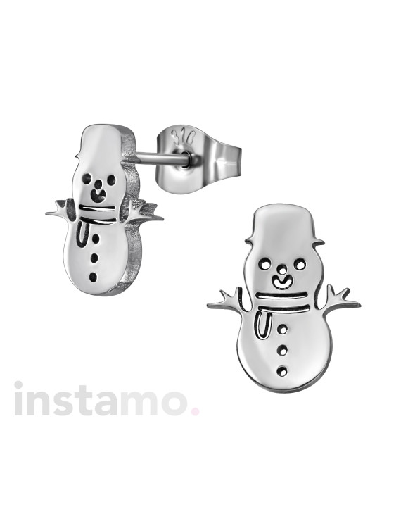 Ocelové náušnice sněhulák-313695-20