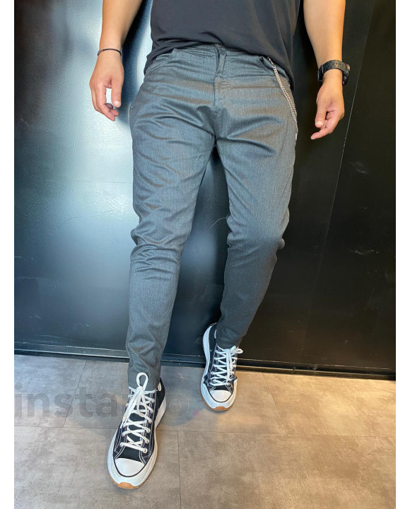Tmavě šedé elegantní kalhoty-253947-20
