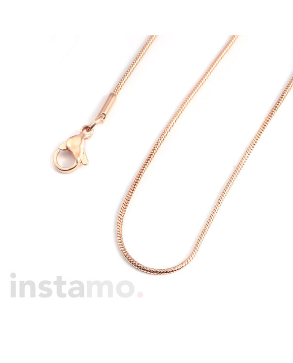 Stříbrný řetízek pozlacený růžovým zlatem-235508-20