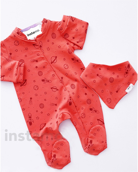 Oranžová dvoudílná bavlněná souprava-249286-20