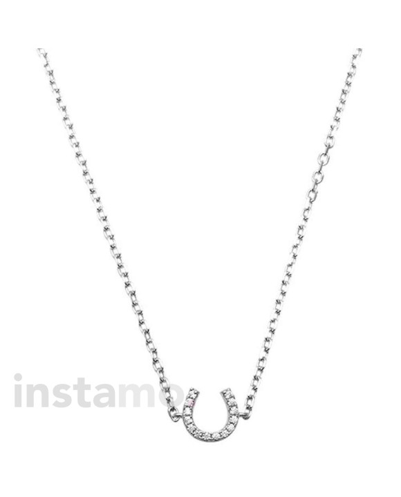 Dámský stříbrný náhrdelník podkova-257338-20