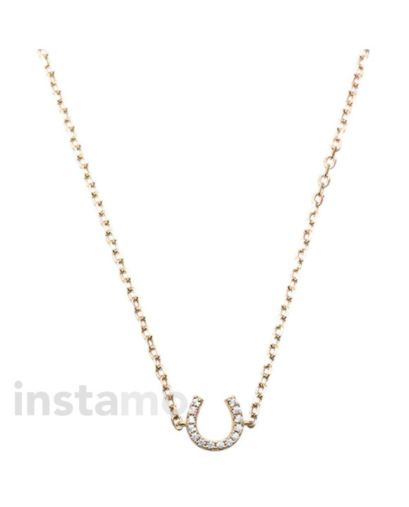 Dámský stříbrný náhrdelník podkova-257339-20