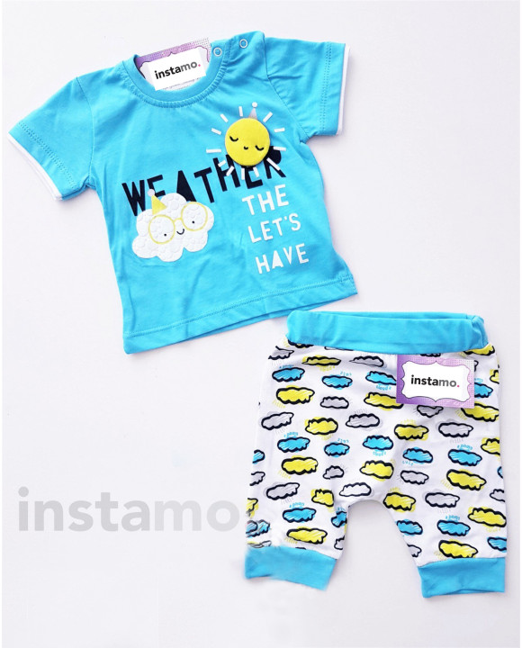 Světle modrá dvoudílná bavlněná souprava-248999-20