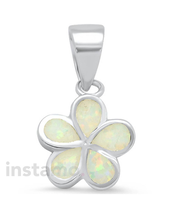 Stříbrný přívěsek s opálem květinka-257336-20