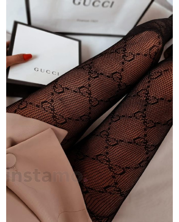 Černé vzorované punčošky-260186-20