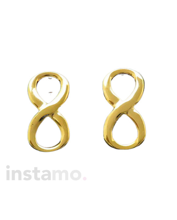 Dámské ocelové náušnice pozlacené nekonečno-272260-20
