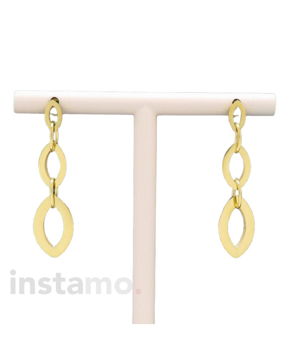 Dámské ocelové visací pozlacené náušnice-272267-20