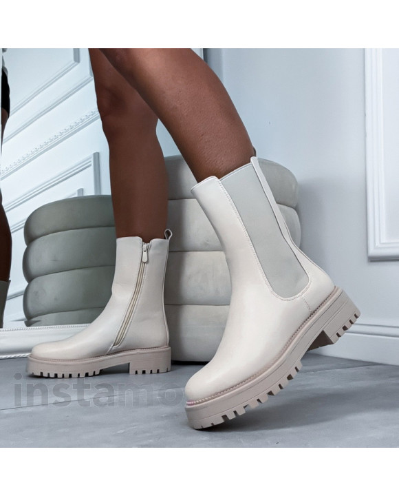 Světle béžové polokozačky-273449-20