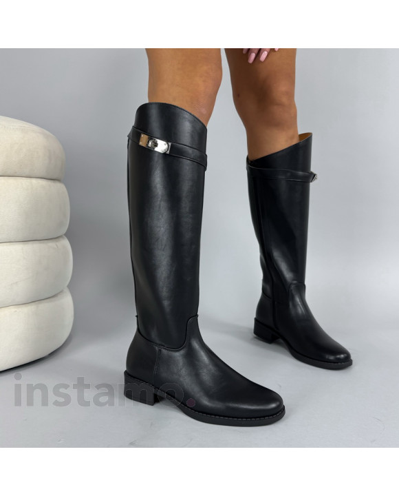 Černé vysoké kozačky-323895-20