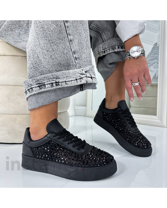 Černé tenisky s kamínky-324900-20