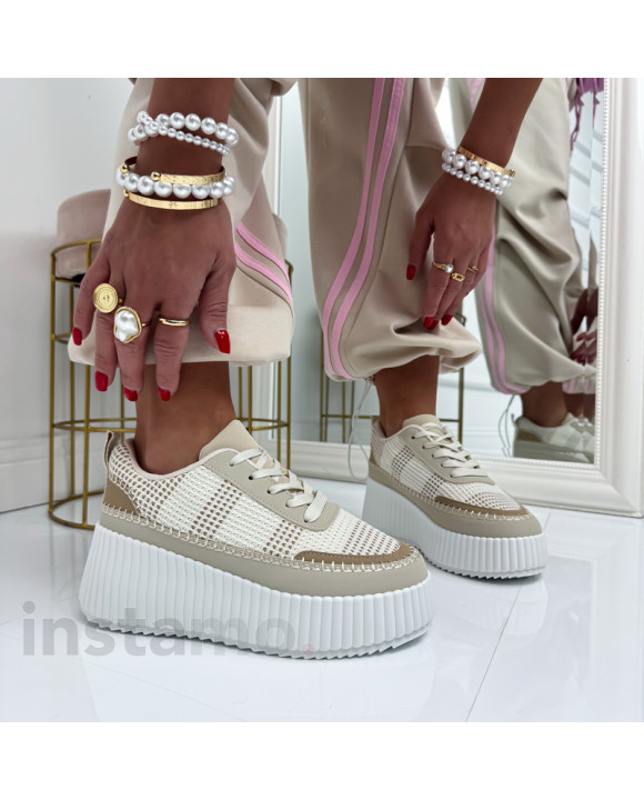 Béžové vzorované tenisky-326490-20