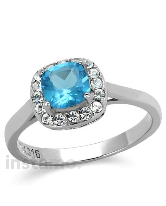 Dámský ocelový modrý prsten-315189-20