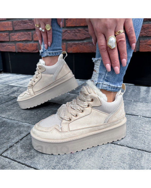 Béžové zateplené tenisky-323719-20