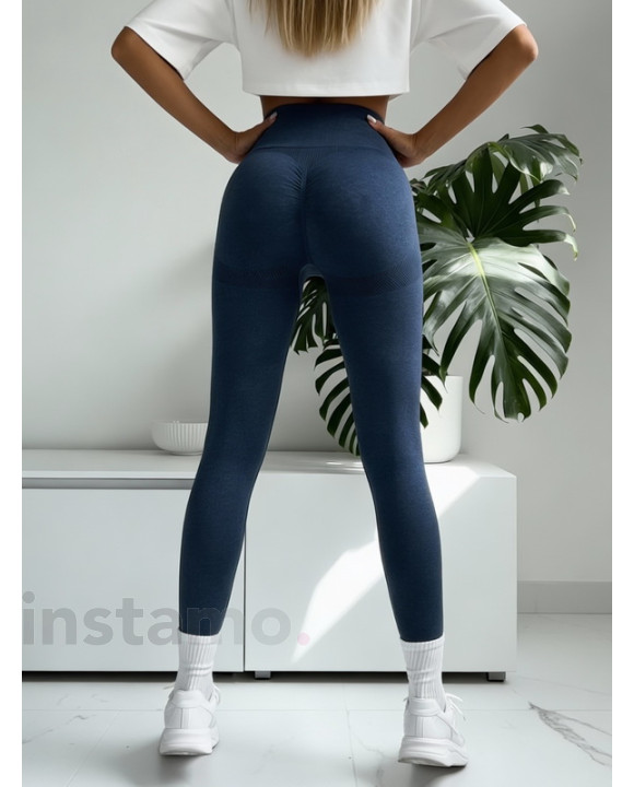 Tmavě modré double push-up legíny-324646-20