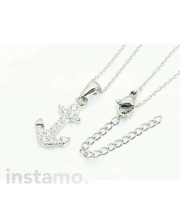 Ocelový náhrdelník s přívěskem kotva-321790-20