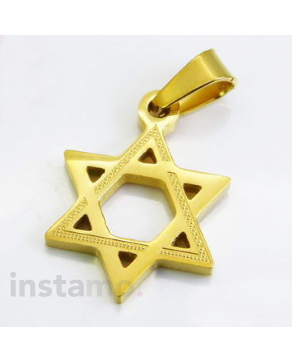 Oceľový pozlátený prívesok