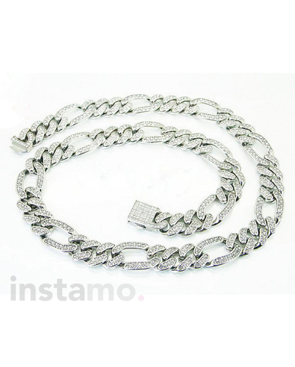 Pánský ocelový řetízek s krystalem-322177-20