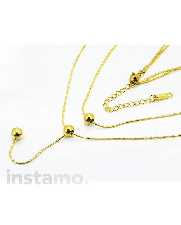 Dámský náhrdelník s přívěskem dvojitý-322209-20